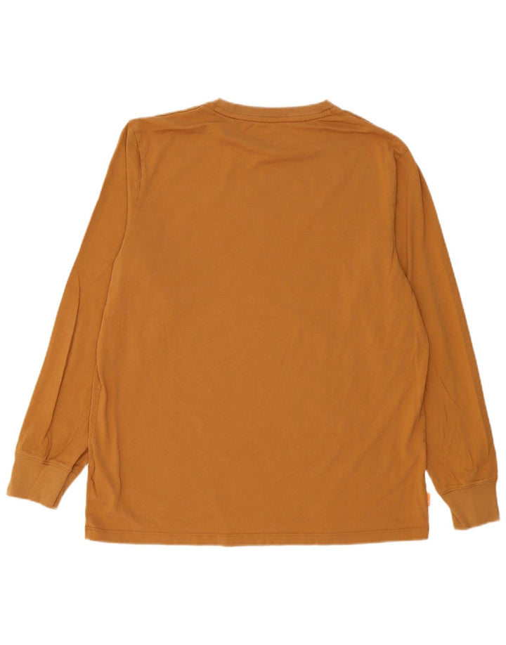 Timberland Hombre Regular Fit Graphic Top Manga Larga Grande Algodón Marrón