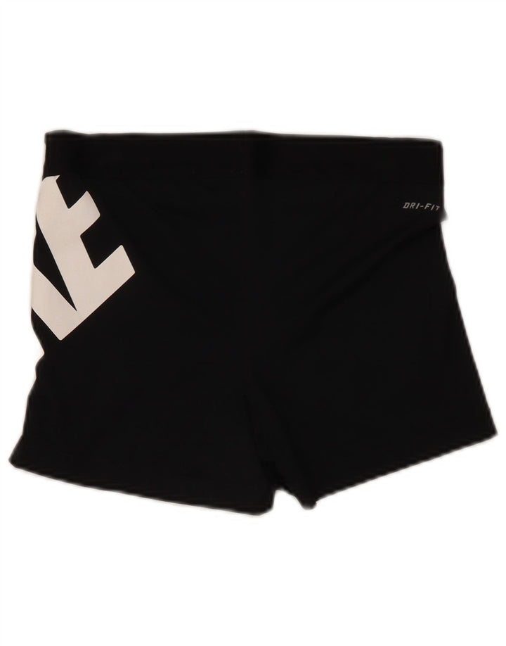 Nike Pantalones cortos deportivos gráficos para mujer UK 44 Grande Poliéster negro