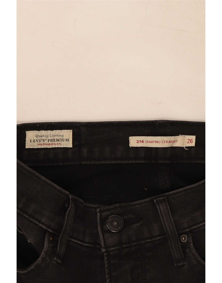 Levi's Mujer 314 Shaping Jeans Rectos W26 L30 Negro