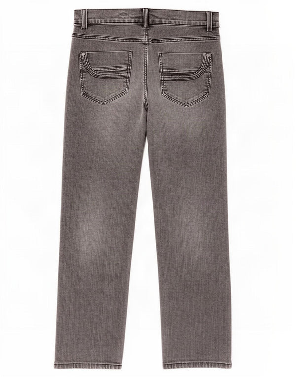 Marks & Spencer Vaqueros rectos para mujer UK 12 Medium W30 L28 Algodón gris