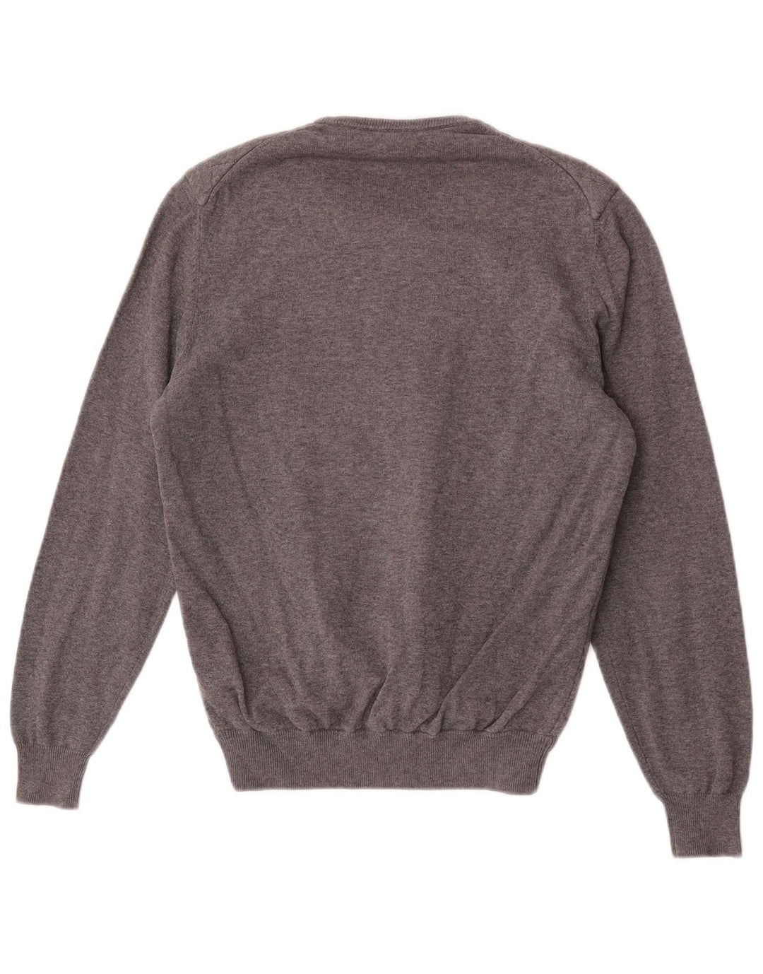Massimo Dutti Jersey de Cuello Redondo para Mujer UK 44 Poliéster Gris Medio