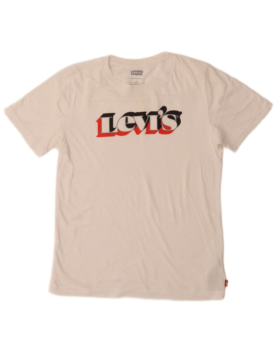 LEVI'S Camiseta gráfica para niño Top 13-14 años Blanco Algodón