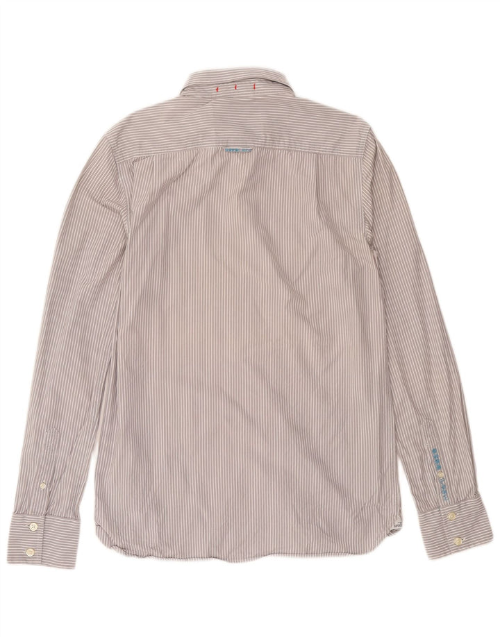 Camisa Superdry Para Hombre De Algodón A Rayas Gris Grande