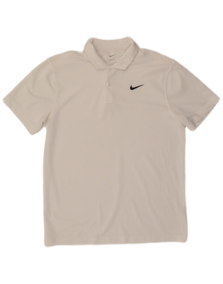 Nike Polo Dri Fit para Hombre Blanco Mediano