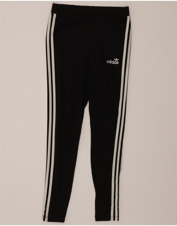 Adidas Womens Leggings UK 14 Large Black Cotton