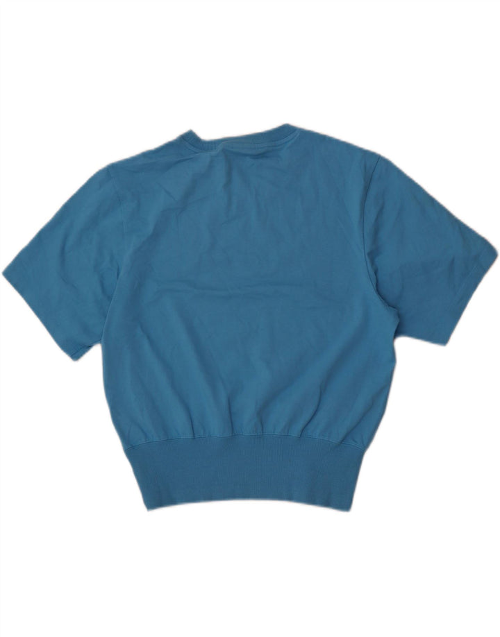 Adidas - Sudadera de manga corta para mujer, talla grande, color azul