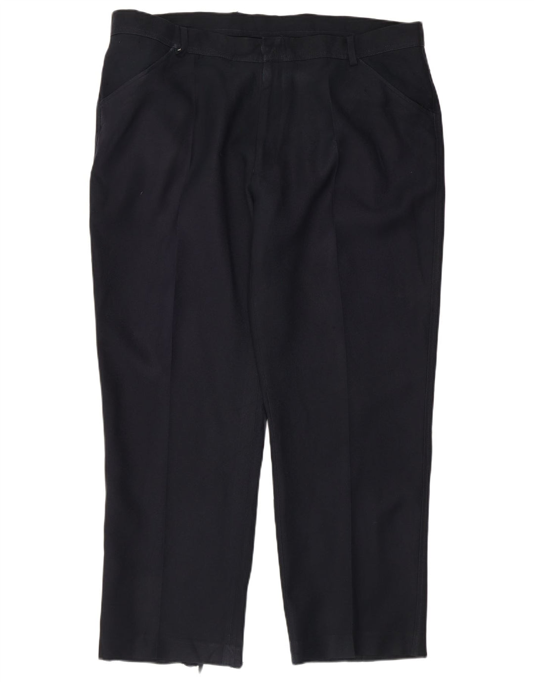 Farah Pantalones Casuales Rectos Para Hombre W42 L29 Poliéster Azul Marino