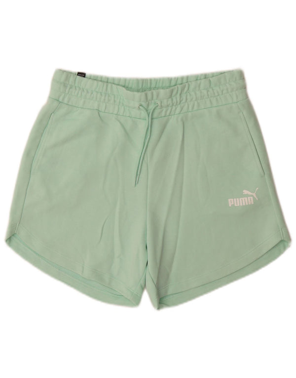Puma Pantalones cortos deportivos para mujer UK 14 Algodón verde medio