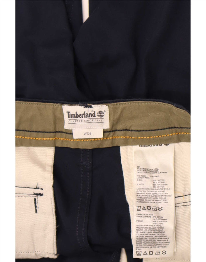 Timberland pantalones cortos cargo para hombre W34 grande algodón azul marino