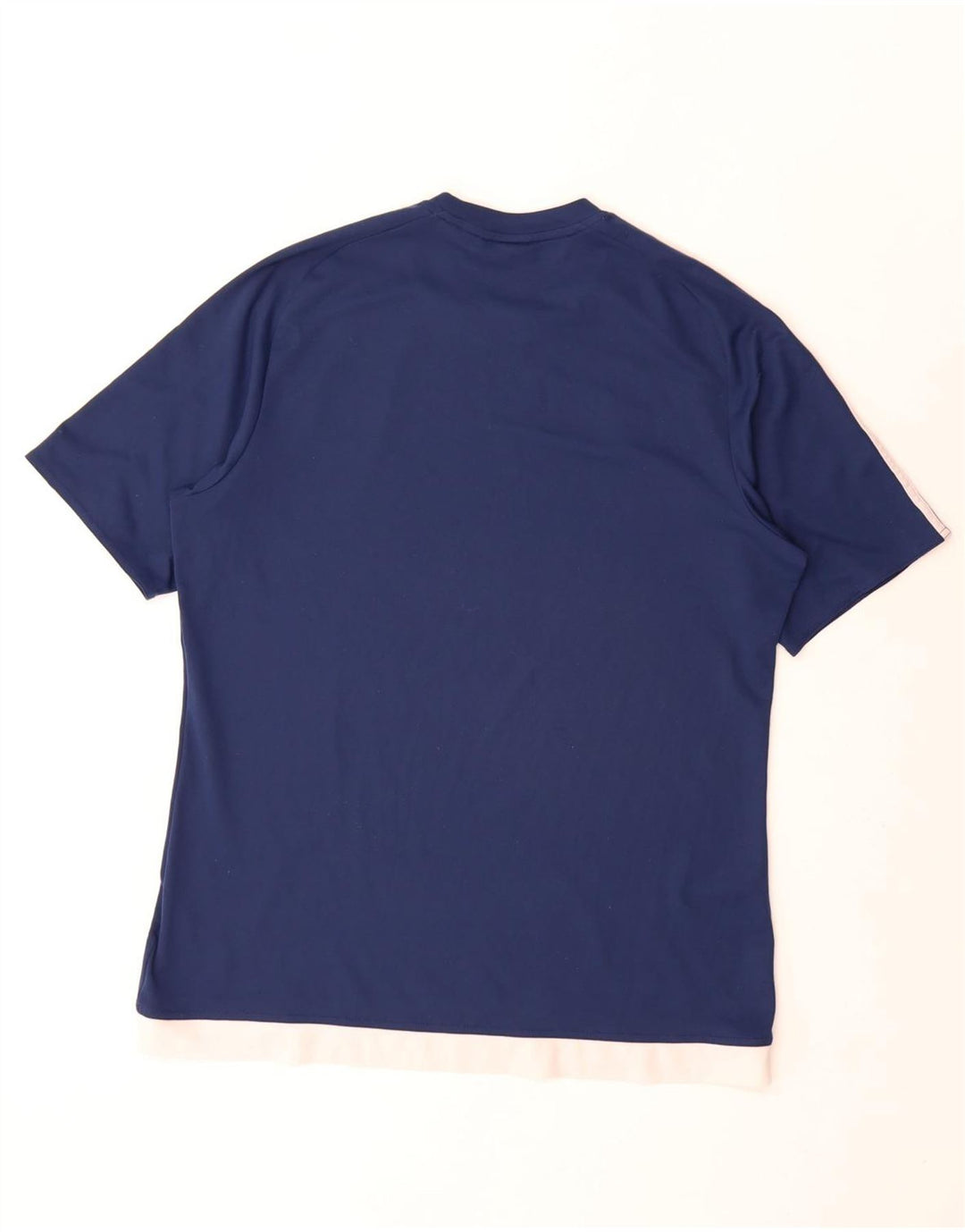 Adidas Hombre Climalite Camiseta Top Grande Azul Marino Colorblock Poliéster