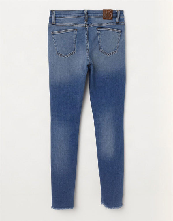 Zara Vaqueros pitillo desgastados para mujer EU 34 2XS W24 L26 Azul