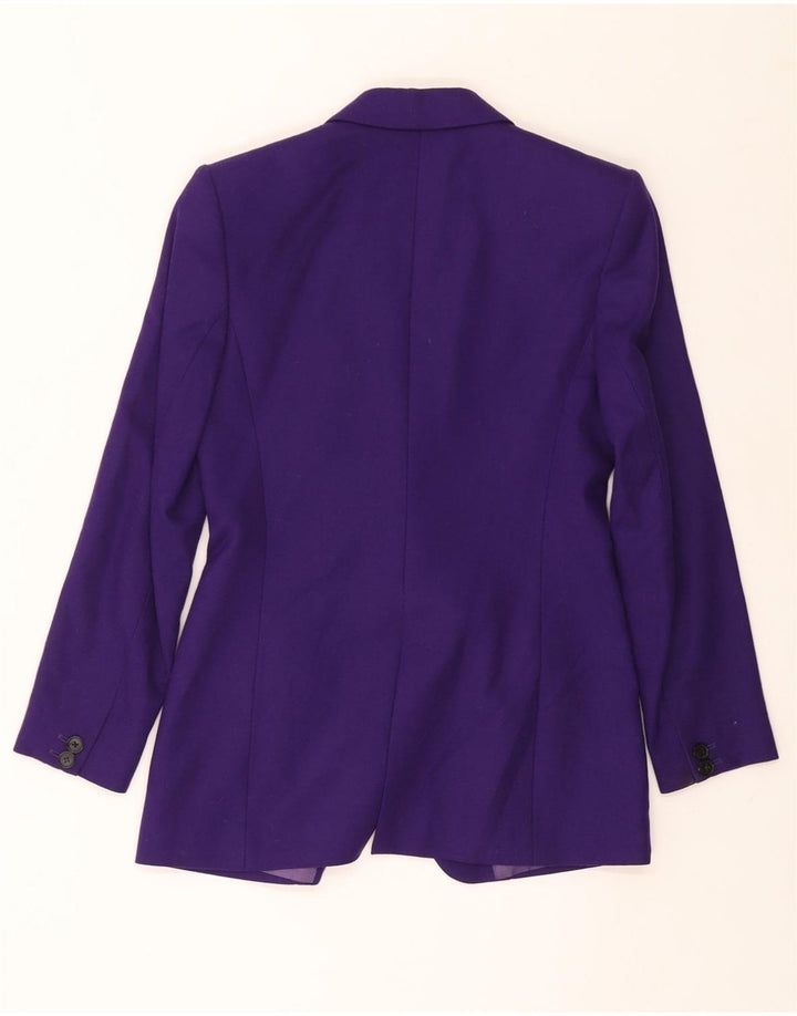 MASSIMO DUTTI Chaqueta Blazer de 1 Botón para Mujer EU 36 XS Lana Morada