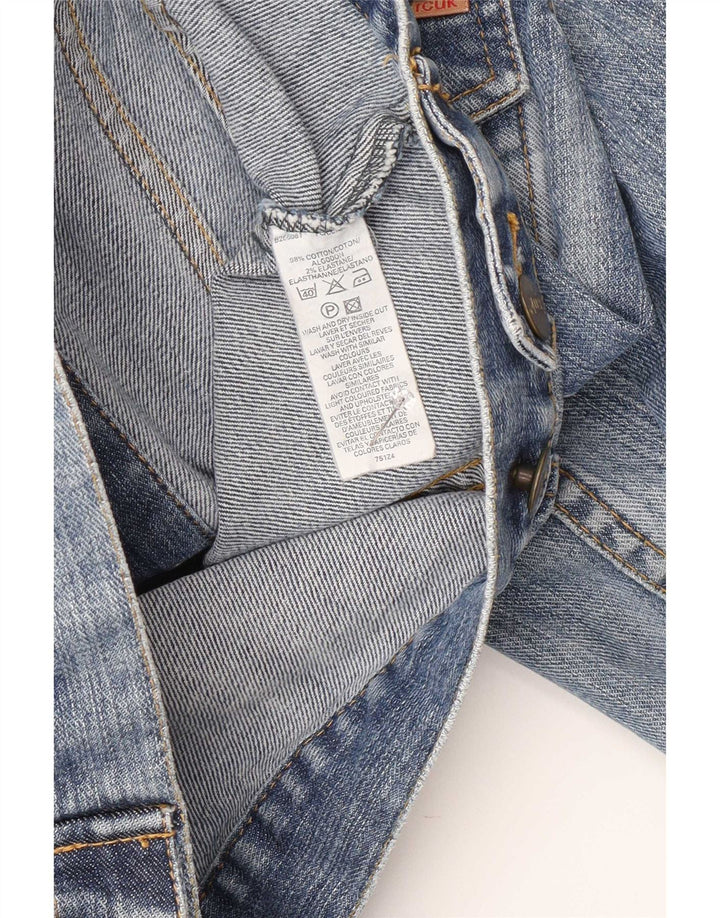 Fcuk Chaqueta vaquera de corte regular para mujer UK 10 Small Blue Cotton