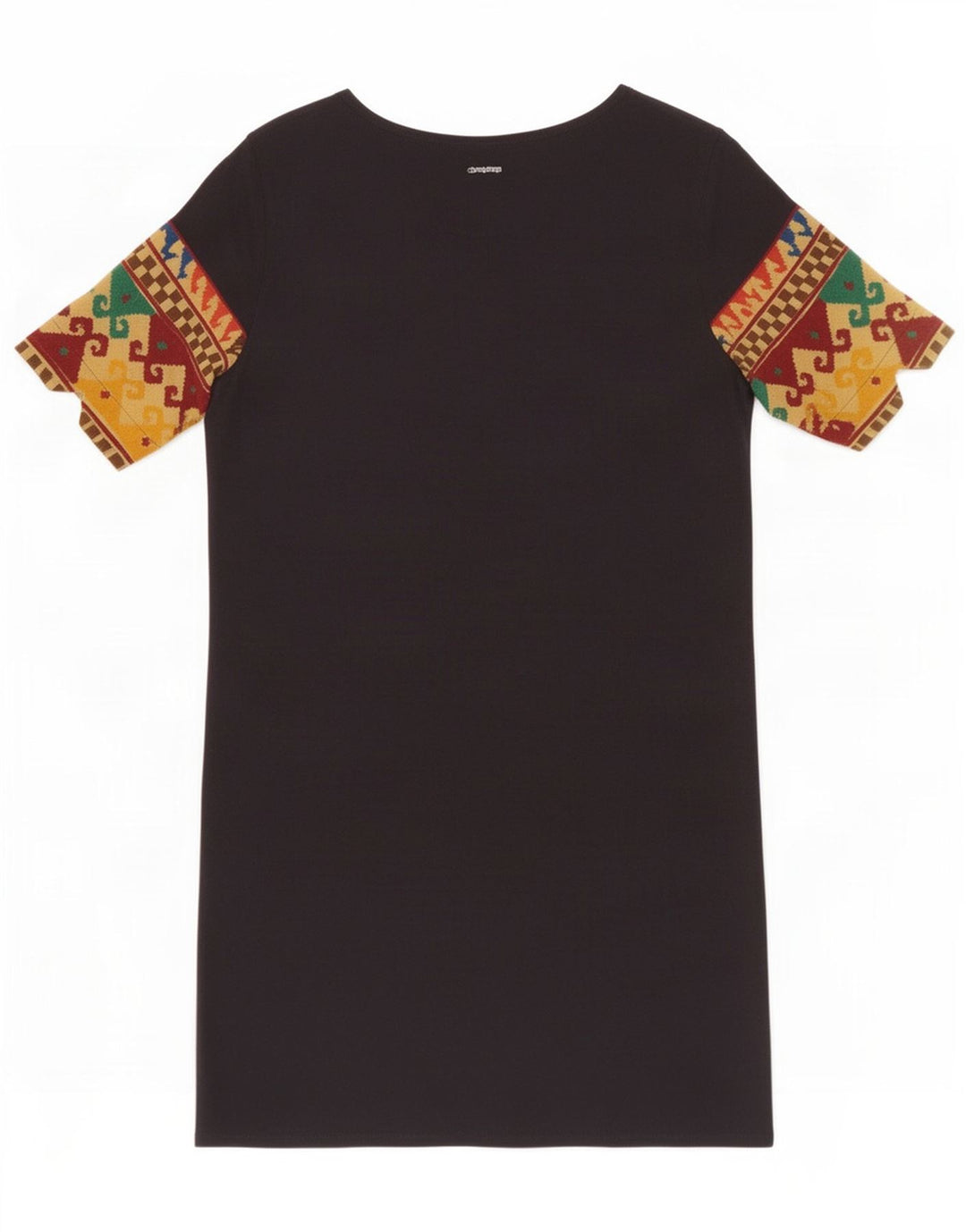 Vestido recto Desigual para mujer EU 40 Viscosa floral negra mediana