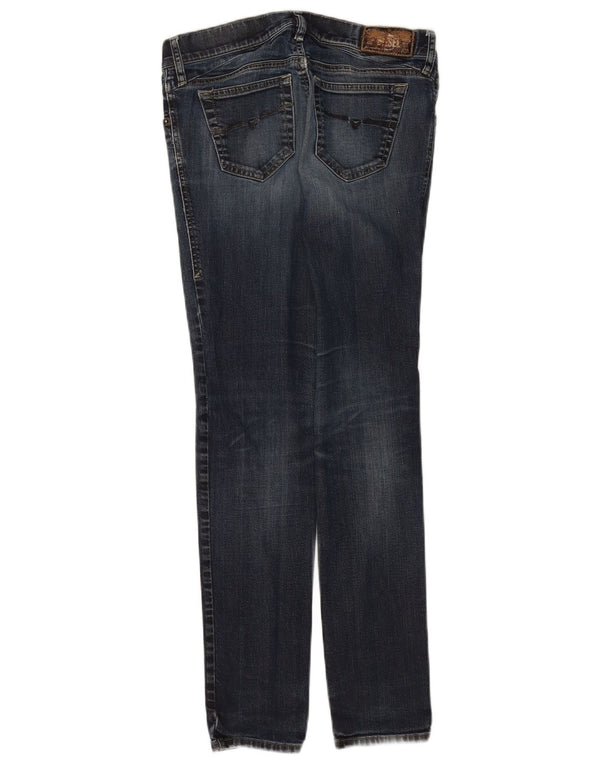 Diesel Mujer Gagette Vaqueros Slim Desgastados W28 L32 Algodón Azul Marino