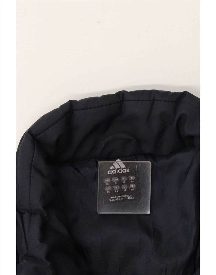 Adidas Chaqueta acolchada para mujer UK 10 Small Azul marino Poliéster