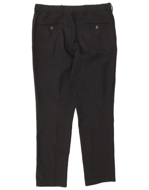 Marks & Spencer Pantalones chinos ajustados para hombre W32 L29 Poliéster negro