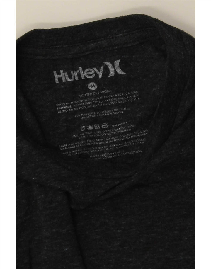 Hurley - Camiseta gráfica para hombre, parte superior de algodón gris medio