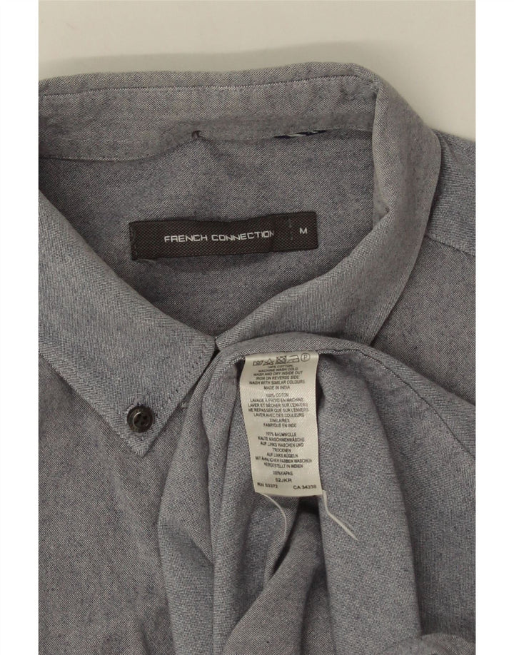 Camisa de manga corta para hombre French Connection de algodón azul medio