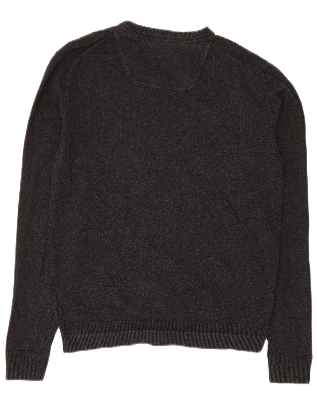 Esprit Jersey con cuello en V para hombre, talla pequeña, algodón gris