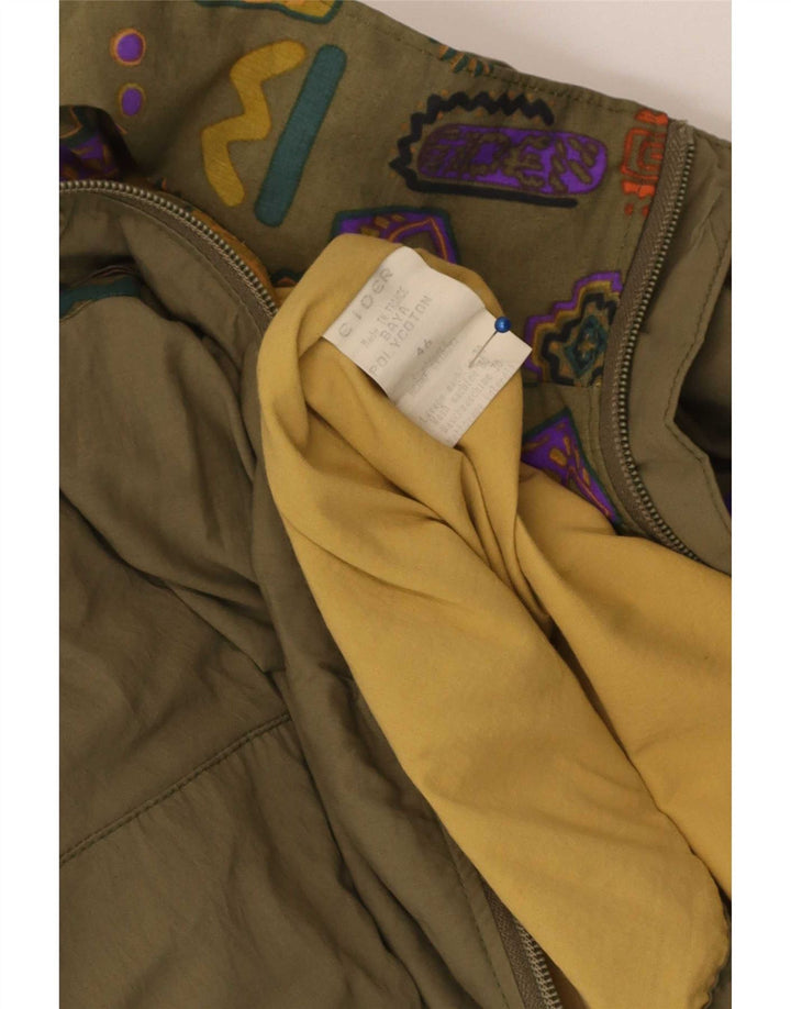 Cider Chaqueta utilitaria para hombre EU 46 Small Khaki Algodón geométrico