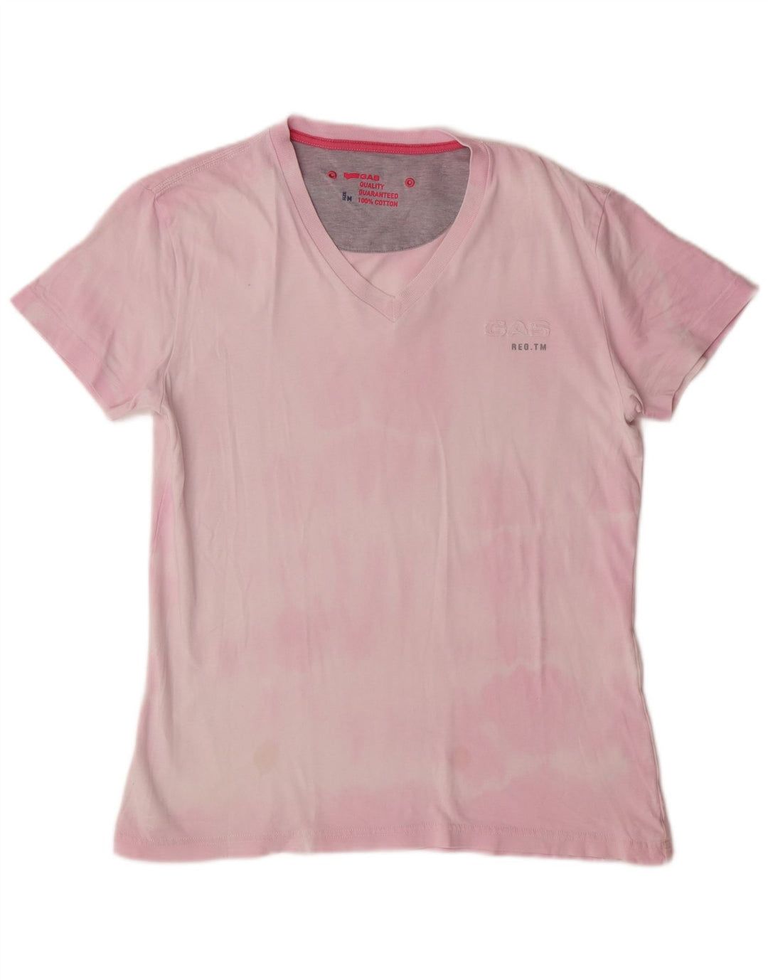 Camiseta para hombre Gas UK 44 Algodón teñido anudado rosa medio