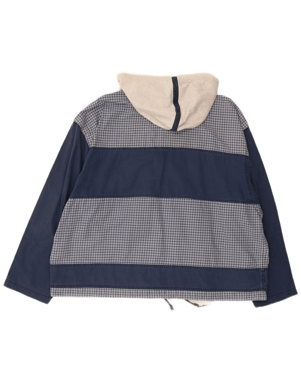Belfe & Belfe Chaqueta bomber con capucha para hombre IT 46 Small Navy Blue Check