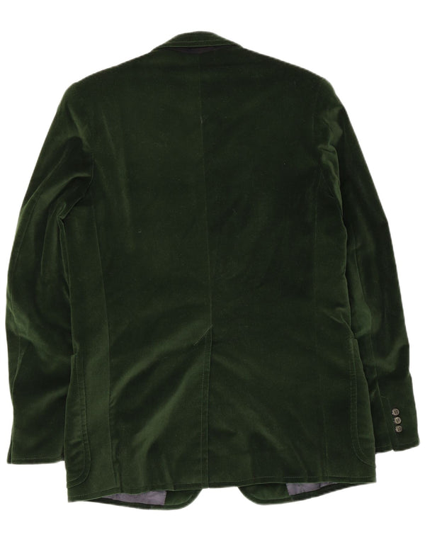 Vintage hombres 2 botones Blazer chaqueta Reino Unido 38 verde medio