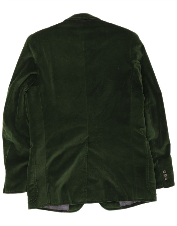 Vintage hombres 2 botones Blazer chaqueta Reino Unido 38 verde medio