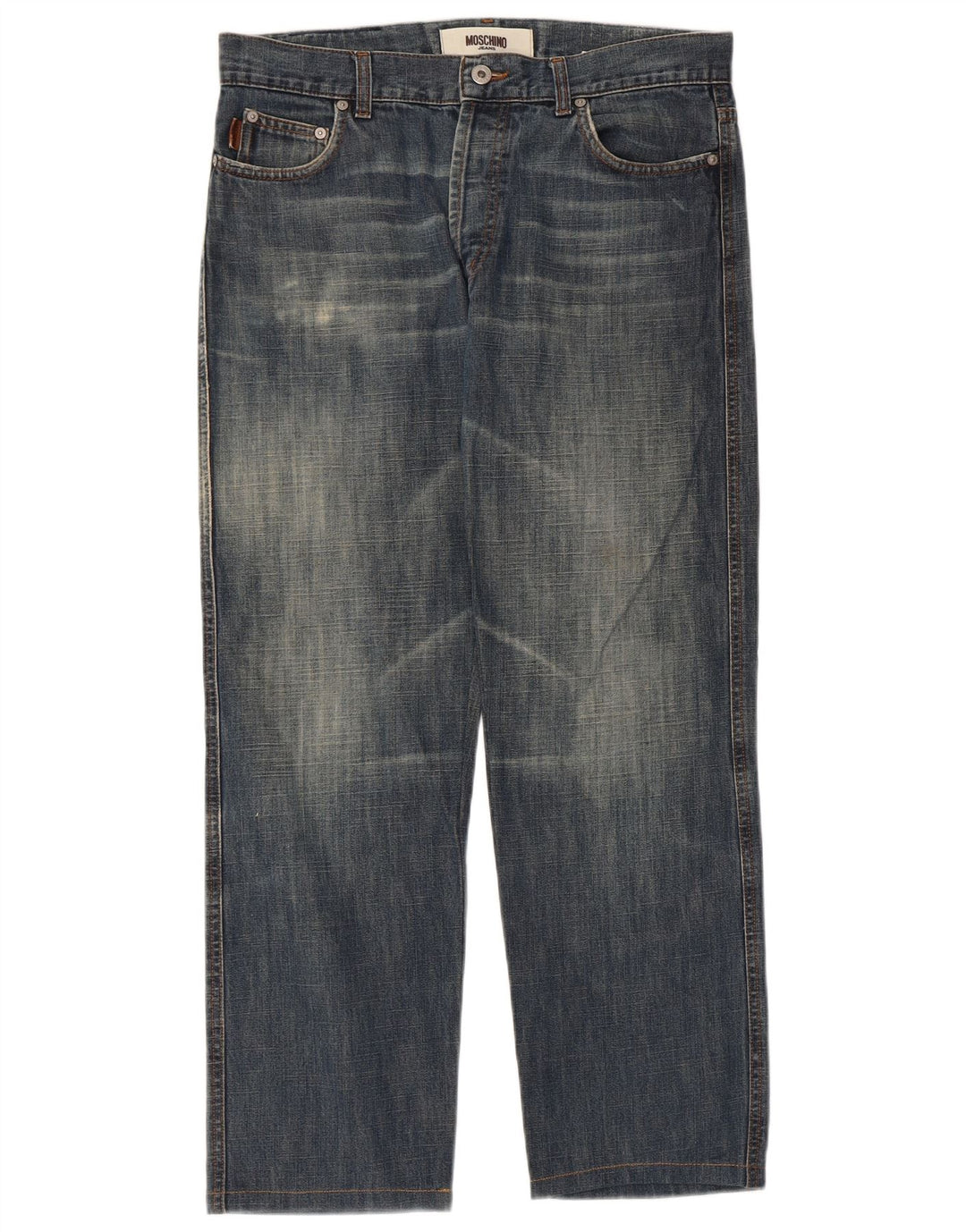 MOSCHINO Vaqueros Rectos Hombre W34 L27 Algodón Azul