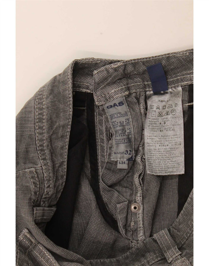 Gas Hombre Albert Slim Jeans W32 L34 Algodón Gris
