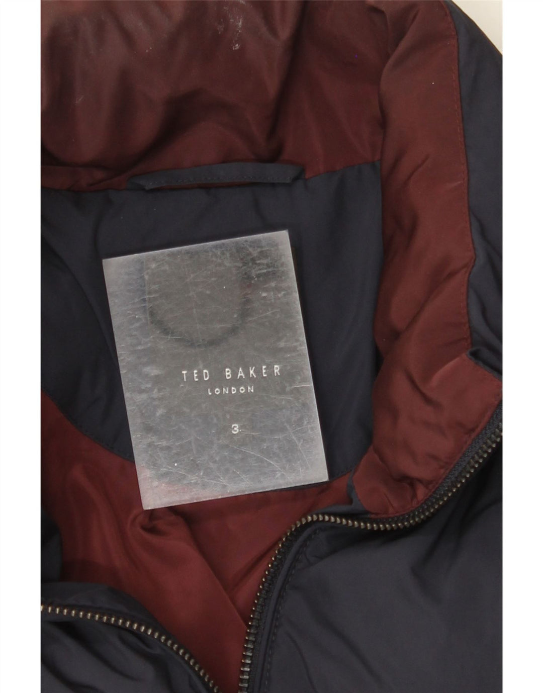 TED BAKER Chaqueta acolchada para hombre Talla 3 Mediana Azul marino