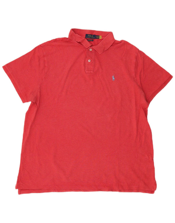 Polo Ralph Lauren Polo de ajuste delgado personalizado para hombre 2XL Algodón rojo