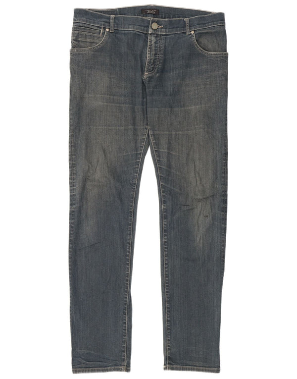 Zara Mens Slim Jeans EU 46 XL W36 L32 Algodón Azul