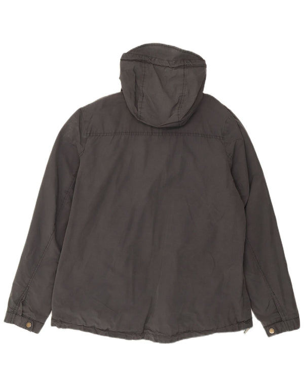 Chaqueta cortavientos con capucha para mujer Fat Face UK 46 Large Grey Cotton
