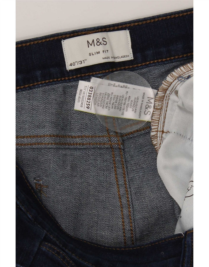 Vaqueros ajustados para mujer Marks & Spencer W40 L31 Algodón azul marino