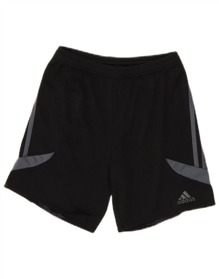 ADIDAS Pantalones cortos deportivos Climalite para niños 11-12 años Grande Negro Colorblock