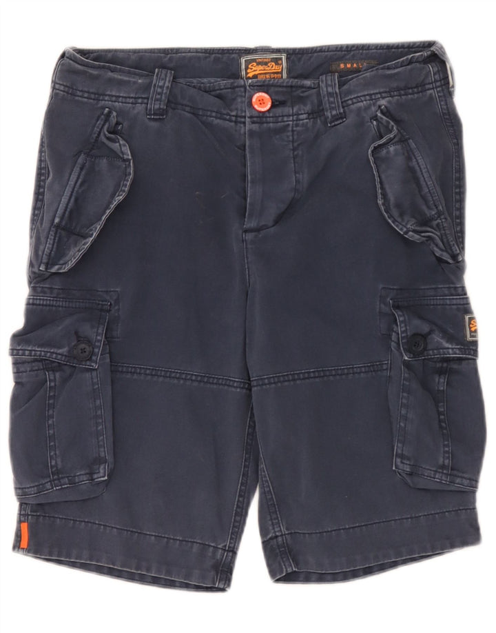 Superdry Shorts Cargo Para Hombre Pequeños W29 Algodón Azul Marino