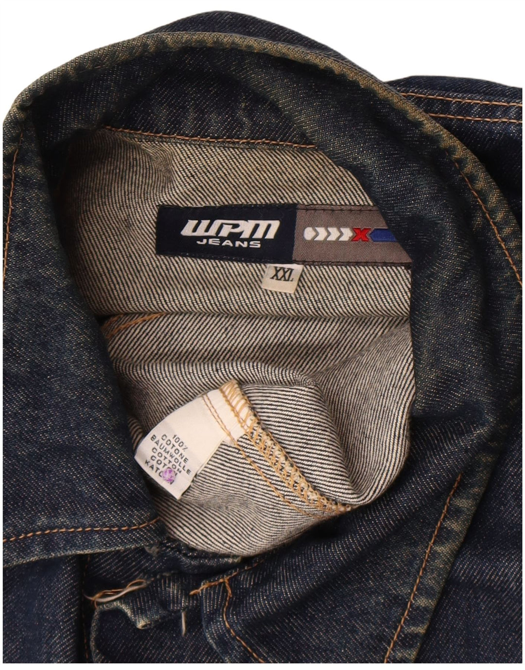 WPM Chaqueta vaquera para hombre UK 44 2XL Azul marino Algodón