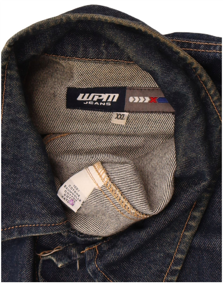 WPM Chaqueta vaquera para hombre UK 44 2XL Azul marino Algodón