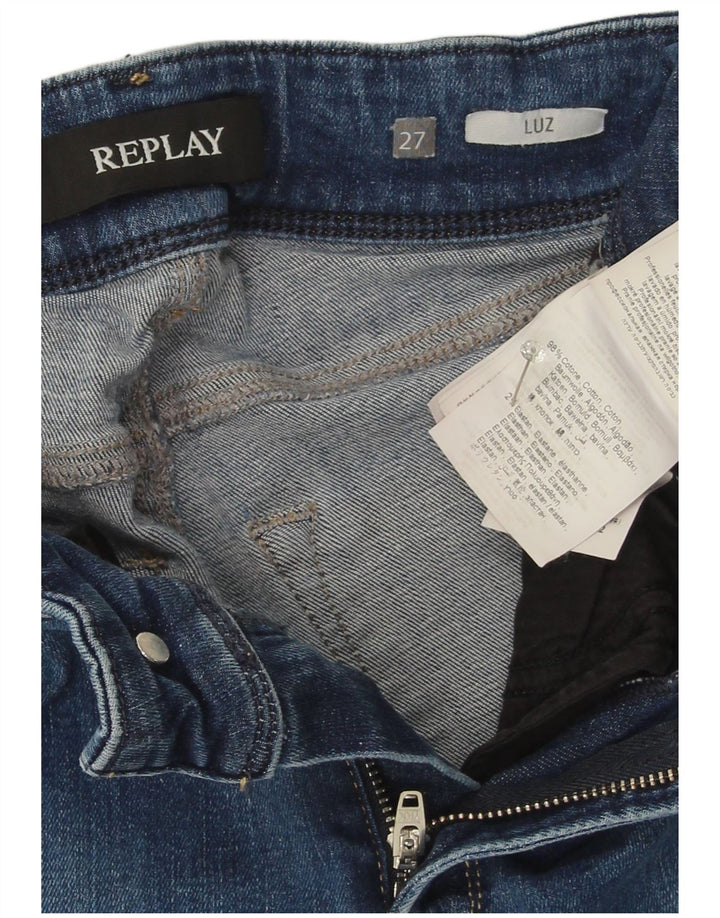 Vaqueros Replay Mujer Luz Bootcut W27 L29 Algodón Azul