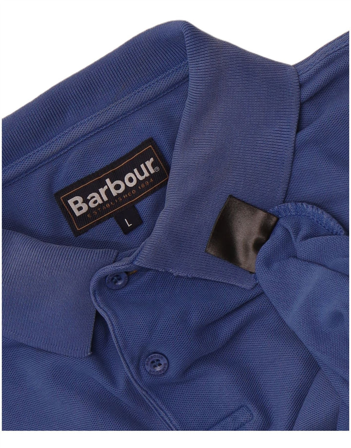 Polo Barbour Hombre Algodón Azul Grande