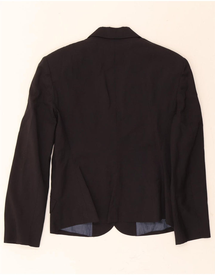 BENETTON Womens 4 Button Blazer Jacket IT 44 Medium Black Wool Vintage Benetton and Second-Hand Benetton from Messina Hembry 