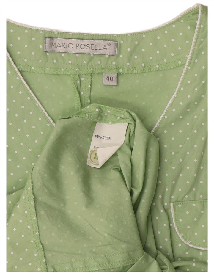Mario Rosella Conjunto de 2 piezas para mujer EU 40 Algodón de lunares verde medio