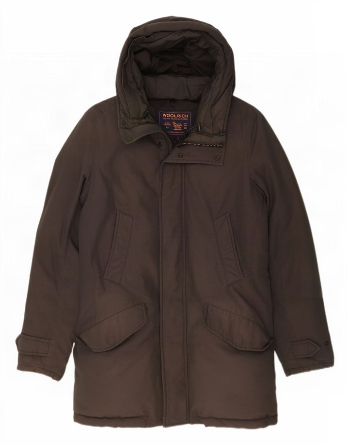 Woolrich Abrigo acolchado con capucha para hombre UK 36 Small Gris Algodón