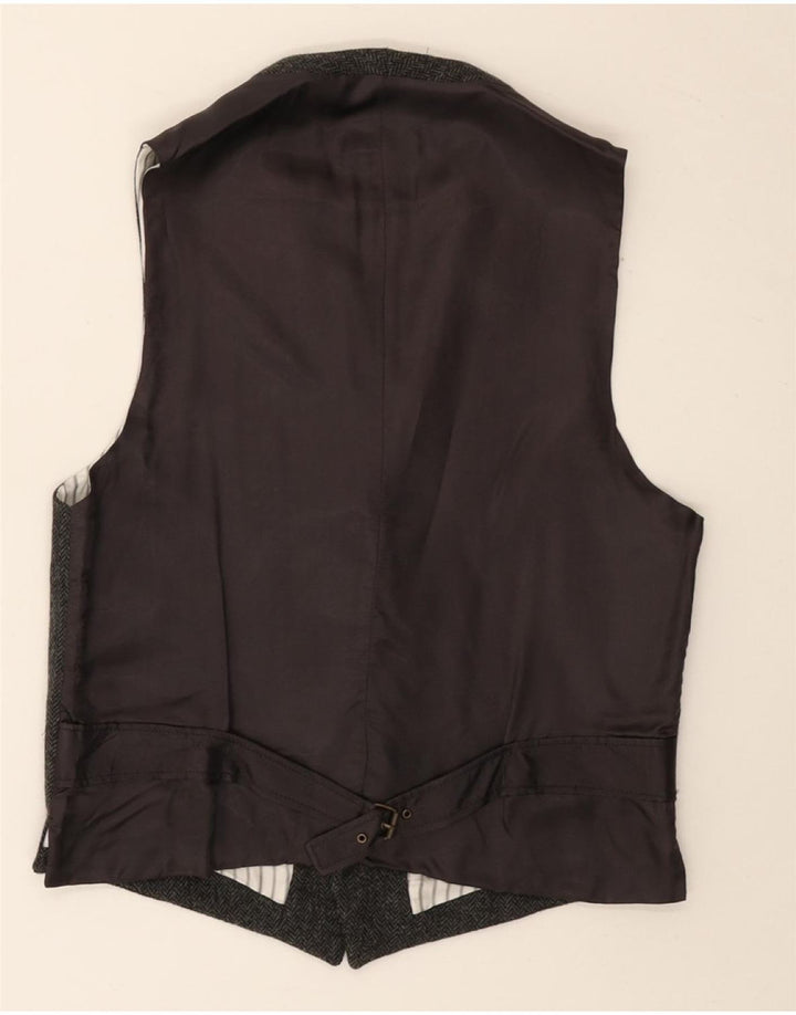 Chaleco Hombre Massimo Dutti EU 38 Lana Espiga Gris Medio