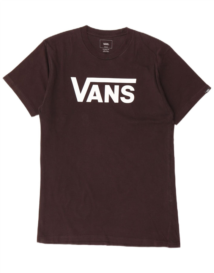 Vans Camiseta con gráfico de ajuste clásico para hombre Top mediano de algodón negro