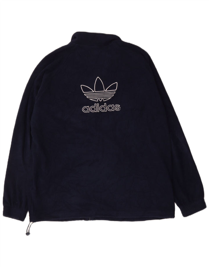 ADIDAS Chaqueta polar gráfica para hombre UK 42 XL Poliéster azul marino