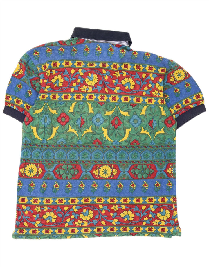 Johnny Lambs Polo para hombre IT 48 Algodón geométrico multicolor mediano