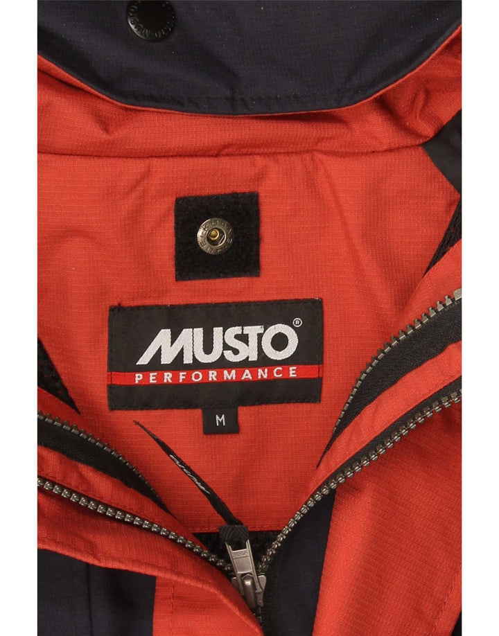 Musto Chaqueta impermeable con capucha para hombre UK 38 Medium Azul marino Nylon